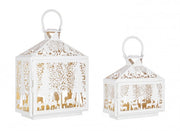 White-Gold Alizee Lantern Set