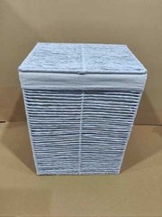 Paper basket Hilary white rectangular foldable cm30x40h55