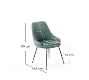 Microfiber Chair 48.5cm x 49.5cm H. 80cm