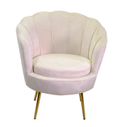 Cream tulip velvet armchair cm73x72h77