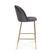 Contemporary design Bar Carry dark gray velvet stool
