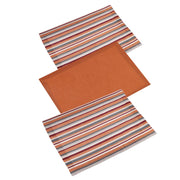 Tea towel set 3 pieces Stripe bordeaux yarn-dyed cm50x70