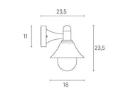 Small bottom applique E27 black soda line
