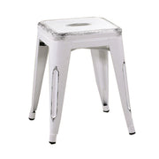 Antique white bristol iron stool cm39x39h45