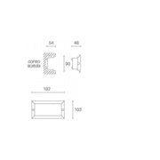 Open recessed 10W Led 4000K white escape line