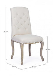 2x Classic style upholstered fabric chair