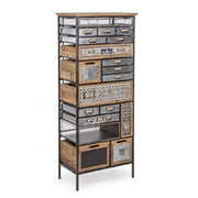 Steel chest of drawers nineteen drawers Anthracite OFFICINA 59x33,5x h146 cm