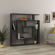 Antracite 5-Shelf Labirent Bookcase, 129x125x22 cm