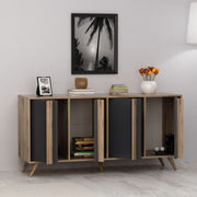 Sideboard 4 anthracite walnut doors 160x40xh.79 cm