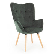 Juliet velvet velvet armchair forest green