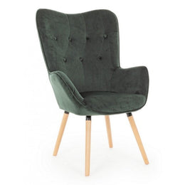 Juliet velvet velvet armchair forest green