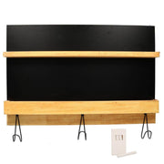 Blackboard with 3-seater wooden hanger and chalk cm60x40-47x8