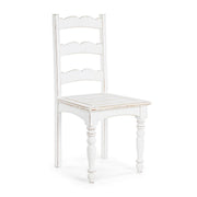 Shabby white rustic style wooden chair