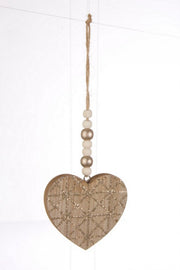 12x Heart Glitter Champagne Pendant