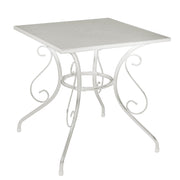 Old white metal table cm70x70h72