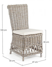 Chair with Weave Warna rattan inside and outside