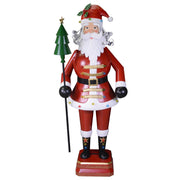 Red LED metal Santa Claus cm40x30h135