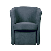 Fabric armchair with removable pouf DJERBA Dark Gray 63,5x 62,5x h76 cm