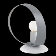 Bedside table lamp in iron White Gray one light 19x h21 cm