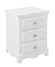 Chest of drawers with 3 drawers in Blanc white wood 40 x 34 x 63.5 cm