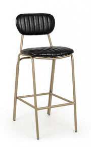 Addy black vintage bar stool 41x51x100h cm