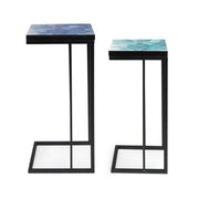 Set of modern coffee tables industrial furniture 2 pcs