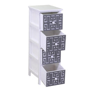 Gianna chest of drawers white gray 4 drawers cm26x32h81