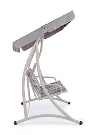 Three-seater steel rocking chair Ivory GRELY 190x120x h185 cm