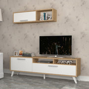 Slim TV stand D2306TV180M109 white oak 180x35x47h