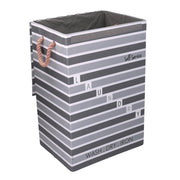 Gray laundry basket with lid cm40x30h60