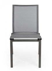 4x Anthracite design style aluminum chair