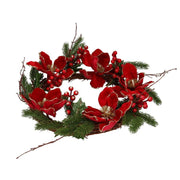 Crown flowers berries red gold round cmø50x40