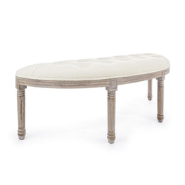 Natural bench in classic style fabric