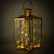 Gold star metal led lantern cm27,5x27,5h42-48