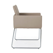 Chair with armrests in faux leather Tortora SIXTY 60x54x h80.5 cm