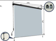 Outdoor beige aluminum roller blind, manual 120 x h 250 cm