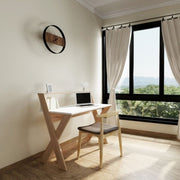 Alixus white natural Scandinavian style desk 113x59xh.97 cm