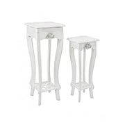 Set of 2 classic white lamp holders