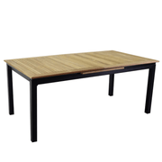 Idaho Plus aluminum table extendable anthracite teak top cm180/240x100h76