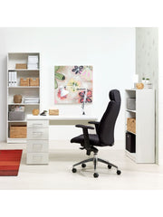 Bedroom office desk with white chest of drawers 110 x 60 cm