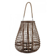 Lantern with MOMBASA handle in woven brown color 33dx40h cm