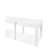 Extendable table in white ash melamine 160-320x90 cm