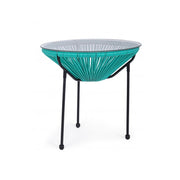 Parker Atol coffee table with glass top D50 cm