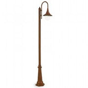 Outdoor Aluminum Die-Cast Lamp with Transparent Diffuser - Max Height 150mm - Max Power 60W Rust