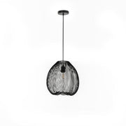 Modern urban black metal chandelier 35 cm