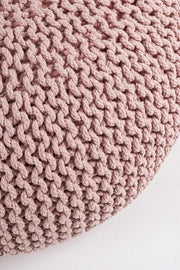 Pink woven pouf furnish design cm 80