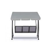 Three-seater steel rocking chair Anthracite GRELY 190x120x h185 cm