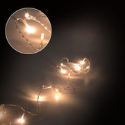 Transparent wire light 80 led 5mm warm white cm750 fixed power supply 0,5xh750