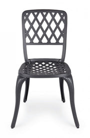 Anthracite aluminum chair external cm 44 x 46 x 89h