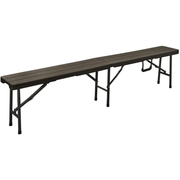 Folding Bench Brown Wood Finish